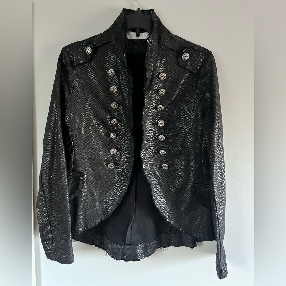 Black Military-Style Women's Blazer Jacket